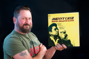Johnny Cash Rock Island Line, elpee portret, country muziek